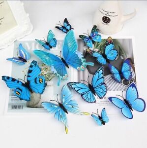 12 x 3D Butterfly Wall Stickers Home Decor Room Decoration Sticker Bedroom Cute