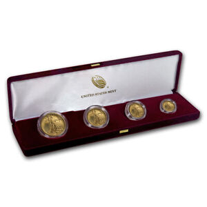 2020-W 4-Coin Proof American Gold Eagle Set (w/Box & COA)