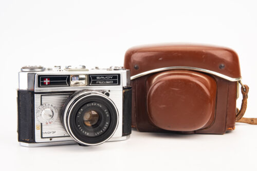Royer Savoy 3F 35mm Film Viewfinder Camera w Som Berthiot 50mm Lens & Case V28