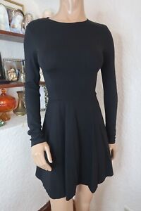 Theory Black Long Sleeve Fit & Flare Skater Dress size 0