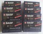 Lot of 8  BASF Chrome Extra II 90 minutes blank  audio cassette tapes
