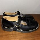 Vtg Dr Doc Martens 5027 Black T-Strap Leather Mary Jane Shoes Womens 7 England