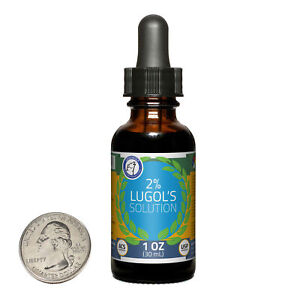Lugols Solution 2% / 1 Fluid Ounce / Dropper Cap Included / USA