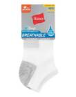 Womens No Show Socks 6-Pack Hanes Breathable Lightweight Black Grey or White 5-9