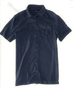 Nautica Men's Button Down Short Sleeve 100% Cotton Soft Casual Shirt XL, Navy