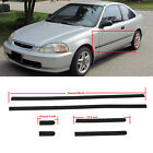 Fit 96-00 Civic 2dr Sedan Thin Body Side Door protective moldings Panel Molding (For: 1998 Honda Civic EX Coupe 2-Door 1.6L)