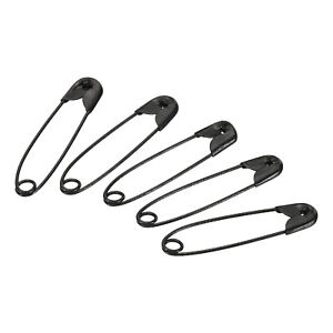 Safety Pins 1.06 Inch Nickle Plated Small Sewing Pins Black 100Pcs