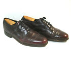 Florsheim Mens 9.5  D Dress Shoes Burgundy Leather Oxford Wingtip Brogues 30353