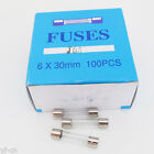 100Pcs 6x30 Slow Blow Time Delay Fuse 6mm x 30mm 250V T6A Slow Blow fuse Glass