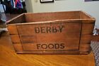 Antique Derby Foods Wood Box Corned Beef Argentina Crate
