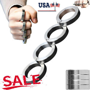 4PC Stainless Steel Outdoor Rotatable Folding Ring Clasp Ring for Hiking Men Hot