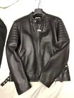 Men's Dior Homme Black Leather Motorcycle Cafe Racer Jacket Sz 50 EU