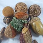 Decorative Orbs, Faux Pears, Natural Fill For Jars, Centerpieces Mixed Textures