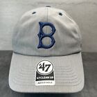Brooklyn LA Dodgers Hat '47 Brand Clean Up Strapback OSFM Gray/Blue Cap H56
