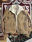 70s Vintage Levi’s Sherpa Lined Corduroy Jacket Usa Fur Snap Type 3 Size Large