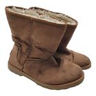 MAKALU Shoes Womens Size 9.5M Brown Ani Fur Lined Boots Winter Snow