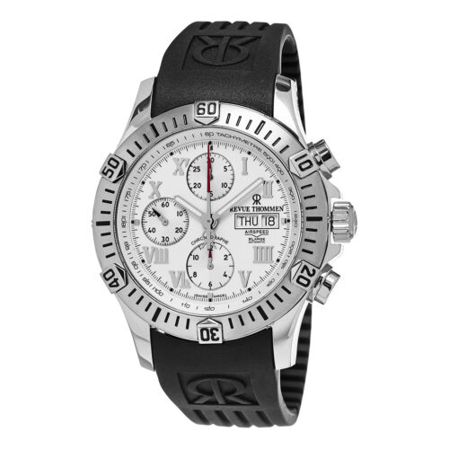 Revue Thommen Men's 16071.6838 'Air Speed' Silver Dial Chronograph Swiss Watch