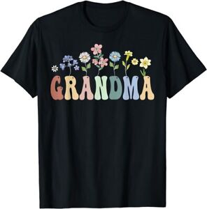 Grandma Gifts Women Wildflower Floral Design Grandma T-Shirt