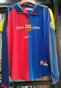 Barcelona Jersey 1999/2000 Home Retro Long Sleeve Jersey