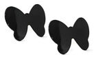 SET OF 2 NEW French Girls Hair Barrettes 2 Inch Black Butterfly Small Clips C41