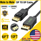 Displayport to Display Port Cable DP to DP Male Cord 4K HD w/ Latches 6FT 10FT