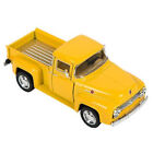 Pull Back Die-Cast Metal Vehicle - 1956 FORD F-100 PICKUP (Yellow) (5 inch)