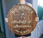 Personalized Bar Sign for Dad BBQ Grill Summer Rustic decor Wall Art