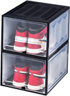 Shoe Organizer with Hard & Thick Plastic Board Shoe Storage Boxes Fits US Size 1