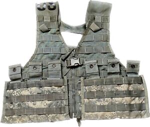MOLLE II US Army FLC Chest Rig! Tactical Vest w/2 Triple Mag Panels! ACU
