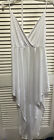 White Halter Long Swimsuit Cover Up Size XLG