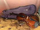 Antique 4/4 Violin Fiddle 2-Piece Back 1800s & Case