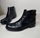 VALDINI Mens Lined Dress Boots Ankle Black Thinsulate Size 11