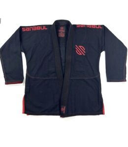 Sanabul Essential Jiu Jitsu Gi Kimono MMA Martial Arts Uniform Mens A1 Black Red