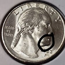 2022 P Washington Quarter Die Chip Error Coin DROOLING GEORGE Maya Angelou