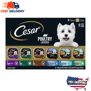 CESAR Classic Poultry Lovers Variety Wet Dog Food Variety Pack,36 Pack 3.5 oz