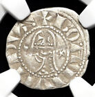 New ListingCRUSADERS, Antioch. Bohemond IV, 1202-1232 AD. Silver Denier, NGC XF40