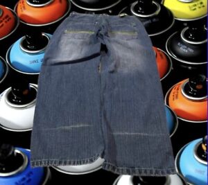 5 jungle hip hop skater faded baggy embroidered denim jeans mens 38