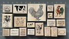 FARM ANIMALS & Fun Saying RUBBER STAMPS RARE STAMPIN UP RARE PSX & More YOU PICK