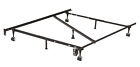 7-Leg Heavy Duty Metal Full Size Bed Frame with Center Support & Locking Wheels