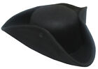 Black Colonial Pirate Tri-Corner Buccaneer Adult Unisex Costume Accessory Hat
