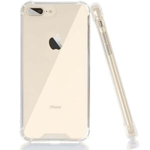 For Apple iPhone 8 Plus / 7 Plus Case Clear Hybrid Shockproof TPU Bumper Cover