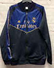 adidas Real Madrid Emirates Full Zip Track Soccer Jacket Black XL