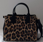AUTHENTIC KATE SPADE LEOPARD PRINTED LEATHER CROSSBODY BAG PURSE_BROWN/BLACK