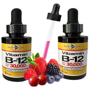 2 Vitamin B complex 30,000 high potency B1,B2,B3,B5,B6,B7,B12,Biotin  Folic Acid