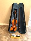 New ListingHandmade Flamed Violin 4/4 Professional Solid Maple Wood Shoulder Holder, Bow