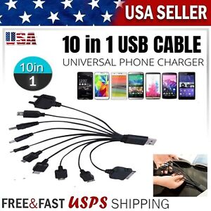 10 in 1 Universal USB, Multi Charging Cable Compatible with Multiple Cell Phones