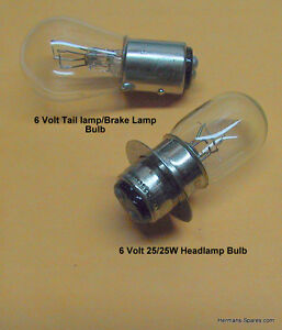 Headlight 6v 25w/25w & Taillight Bulb for Honda CT70 CT70H  S65  ATC 70-110