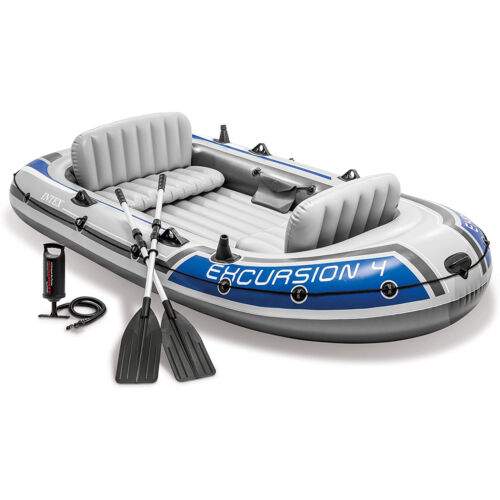 INTEX Excursion 4 Inflatable River/Lake Raft Set | 68324EP (Lightly Used)
