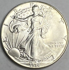 1986 Silver Eagle, 1oz.   0.999 Pure Silver!!   Rev. Toning