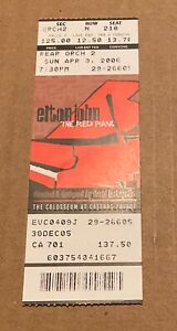 ELTON JOHN Red Piano Ticket Stub 4/9/2006 Las Vegas NV Caesars Palace Colosseum